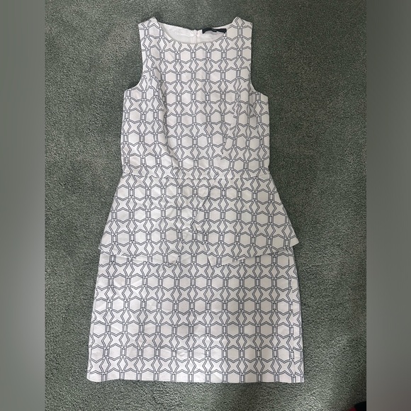 Tibi White Geometric Sleeveless Dress size 0 - Picture 4 of 11